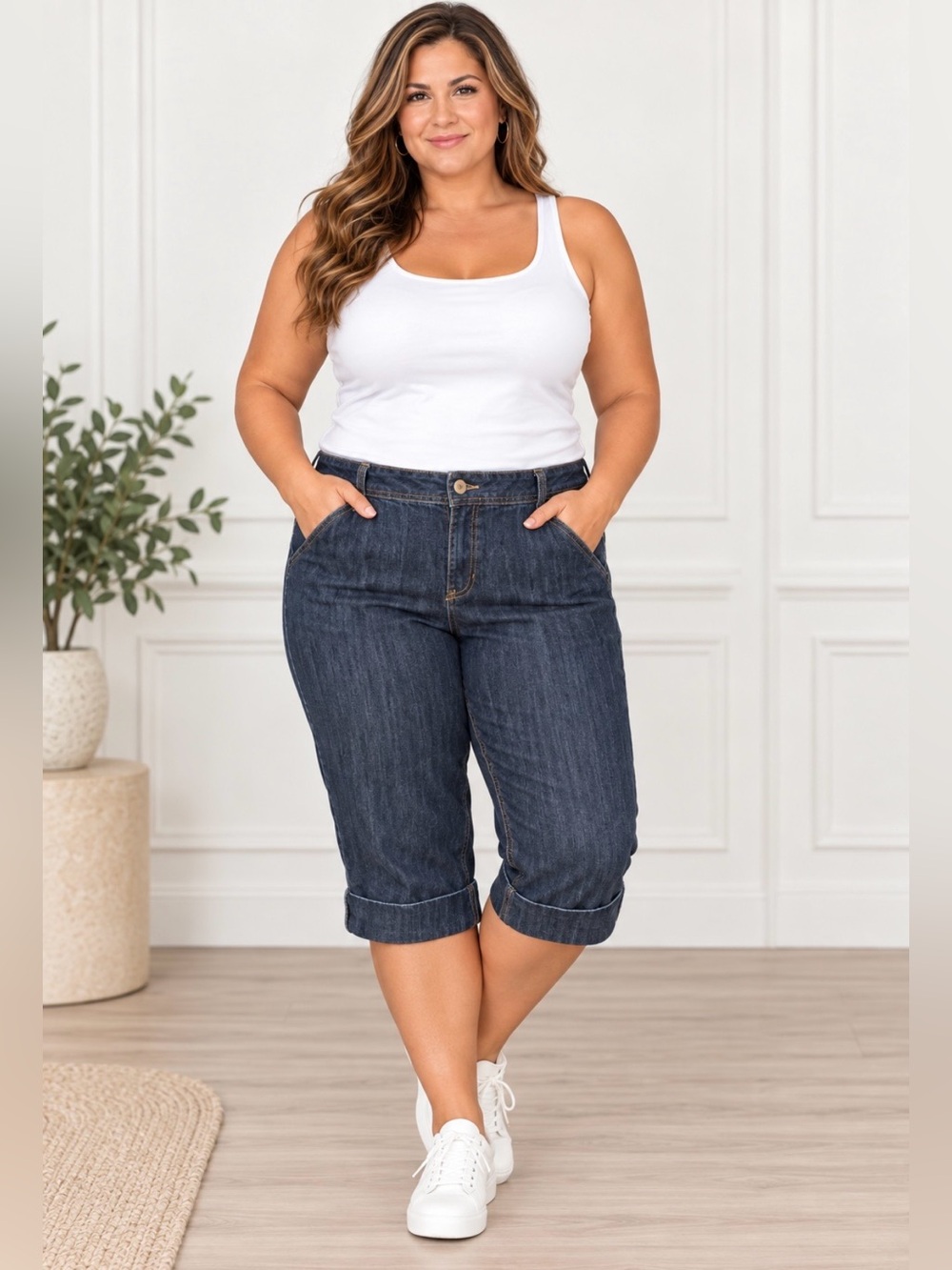 Banana Republic Dark Blue Cropped Denim Capris